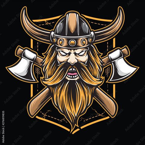 viking axe logo Stock Vector | Adobe Stock