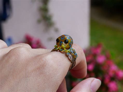 Blue Ringed Octopus, Adjustable Ring, Octopus Jewelry, Nautical Jewelry ...