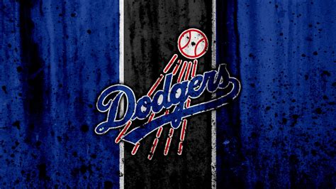 Los Angeles Dodgers With Blue And Black Background With White Lines 4K ...