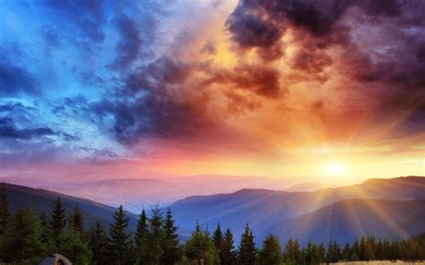 Mountain sunrise 4K wallpaper download