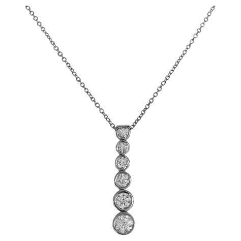 Tiffany and Co. Jazz T-Drop Diamond Platinum Necklace at 1stDibs | t drop necklace, tiffany jazz ...