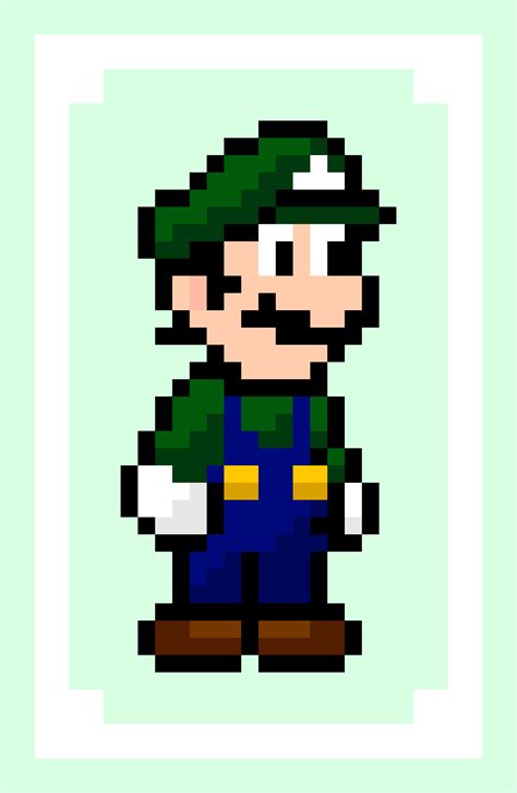 Pixel Art Minecraft Luigi