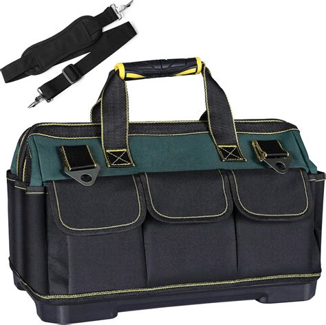 17'' Multifunctional Tool Bag with Waterproof Molded Base, Heavy Duty ...