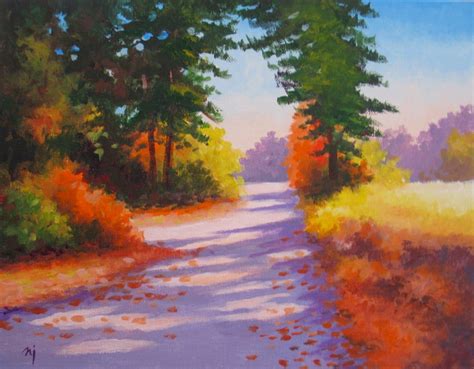 Nel's Everyday Painting: Fall Scene in Acylics - SOLD