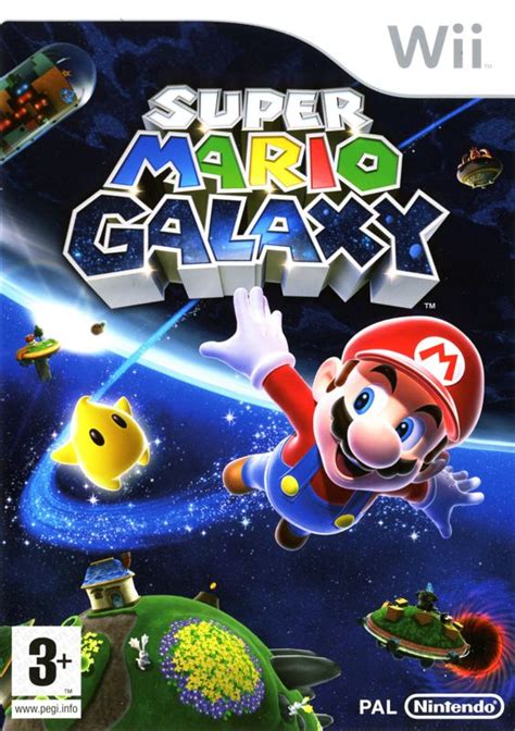 Super Mario Galaxy (2007) Wii box cover art - MobyGames