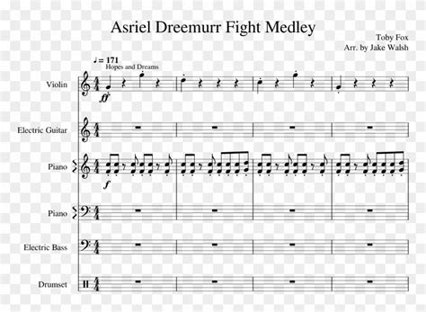 Asriel Dreemurr Fight Medley Sheet Music For Piano, - Sheet Music, HD ...