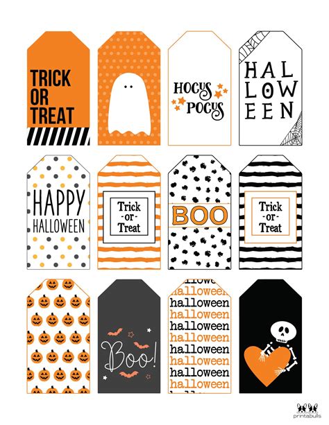 60 Free Printable Halloween Tags | Printabulls