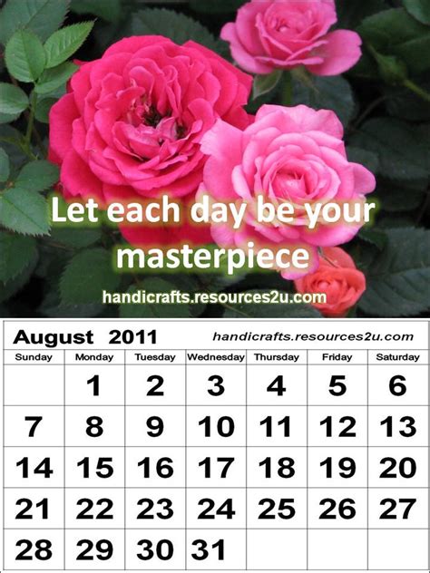 August Calendar Quotes. QuotesGram