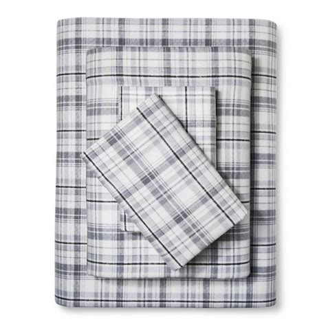 plaid flannel sheets queen