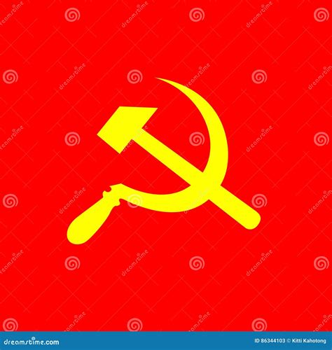 Hammer and Sickle Communist Symbol Stock Vector - Illustration of ...