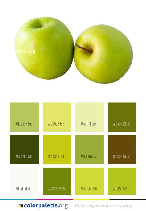 Green Apple Colour Palette | Green colour palette, Color, Apple coloring