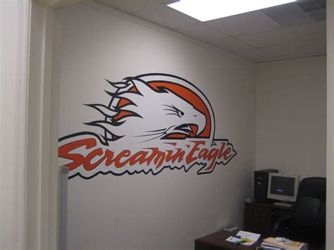 Harley, Screamin Eagle logo, I painted in my office in 2006 Harley Davidson Logo, Screamin ...