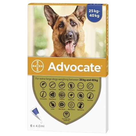 Advocate for Dogs over 55 lbs (over 25 kg) - Blue 6 Doses | Sierra Pet Meds