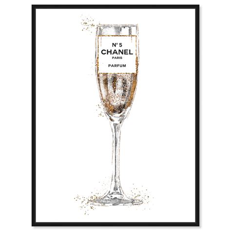 Glam Bubbly Champagne Perfume White | Fashion and Glam Wall Art by Oliver Gal
