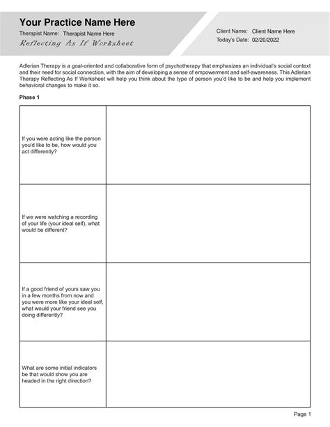 Adlerian Therapy Worksheets Bundle (Editable, Fillable, Printable PDFs ...