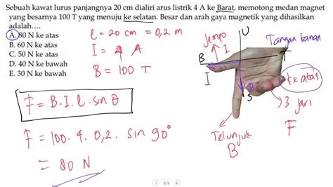 Menghitung Besar Dan Arah Gaya Magnetik Pada Kawat Lurus Berarus ...