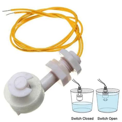 Tank Pool Water Level Float Switch Right Angle Liquid Level Sensor Liquid Plastic Float Ball ...