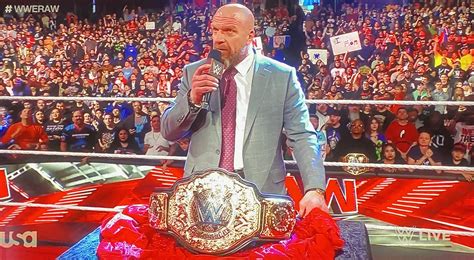 Triple H Reveals New WWE World Heavyweight Championship Belt On Raw