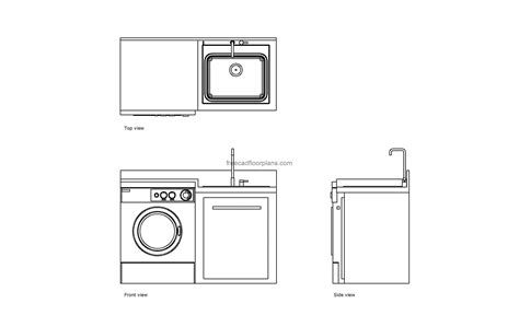 Laundry Area, AutoCAD Block - Free Cad Floor Plans