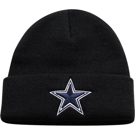 Dallas Cowboys Youth Basic Cuffed Knit Beanie - Black