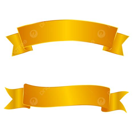 Golden Ribbon Vector Transparent, Gold Ribbon Banner, Gold Ribbon Text Banner, Golden Ribbon PNG ...