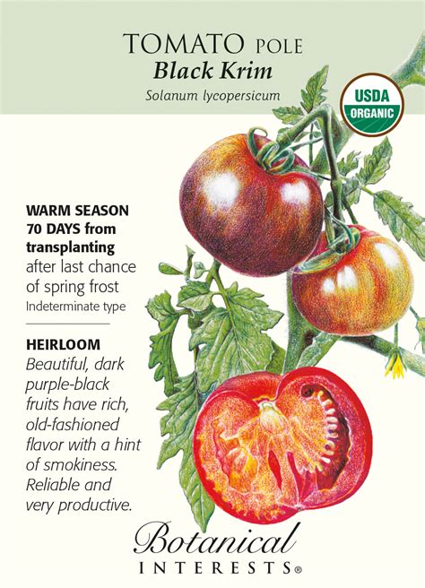 Organic Black Krim Tomato Seeds - 25 Seeds - Hirt's Gardens