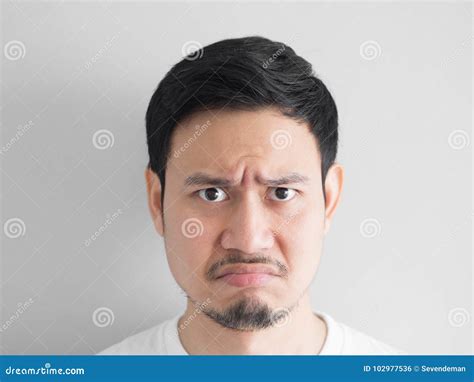 Head Shot of Grumpy Face Man. Stock Photo - Image of grumpy, business: 102977536