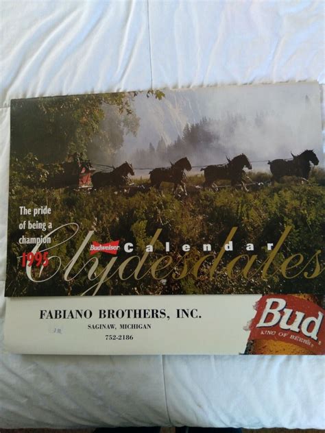 Budweiser Clydesdale Calendar 2025 - Jessa Luciana