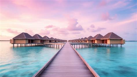 Generative AI, Maldives Travel Destination, Water Hotel Resort ...