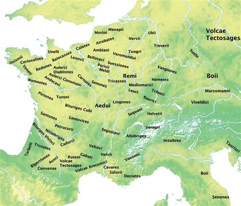 The Celtic Tribes of Roman Gaul | Historical maps, Ancient maps, Ancient history