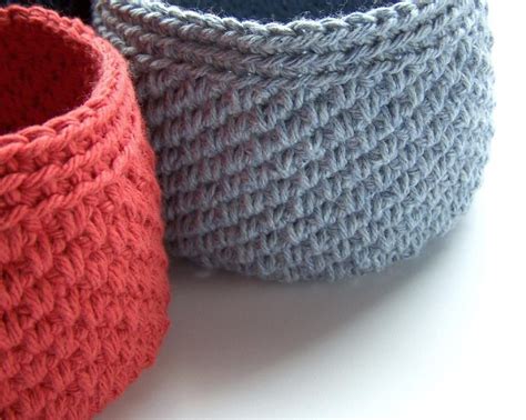 Round Cotton Storage Baskets Crochet pattern by ColorSpot Designs | Knitting Patterns ...