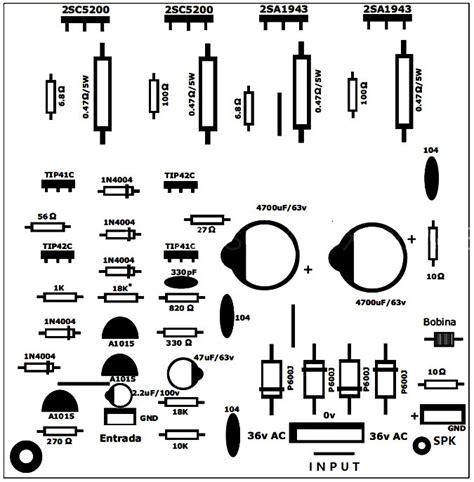 200W Power Amplifier : Schematic Diagram & PCB Design