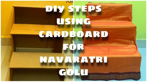 DIY Steps Using Cardboard For Navaratri Golu | Navaratri Pooja | DIY Golu Padi | 3 Steps Golu ...