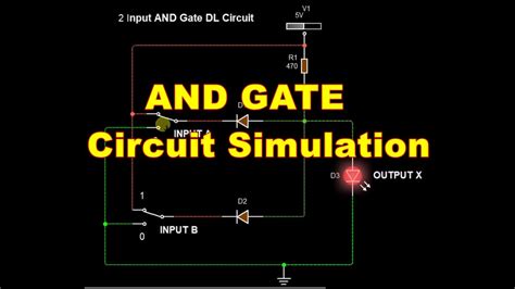 AND GATE LOGIC CIRCUIT SIMULATION | AND gate | 2 input AND gate circuit ...