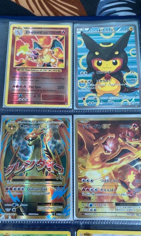 Pikachu and charizard cards, Hobbies & Toys, Toys & Games on Carousell