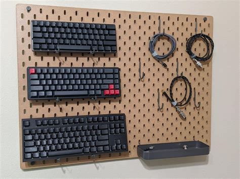 Ikea pegboard coming in clutch for a nice minimal keyboard display/storage in 2021 | Board game ...