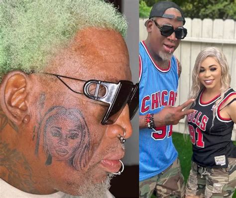 Dennis Rodman Gets A Cheek Tattoo Of His Girlfriend Yella Yella's Face ...