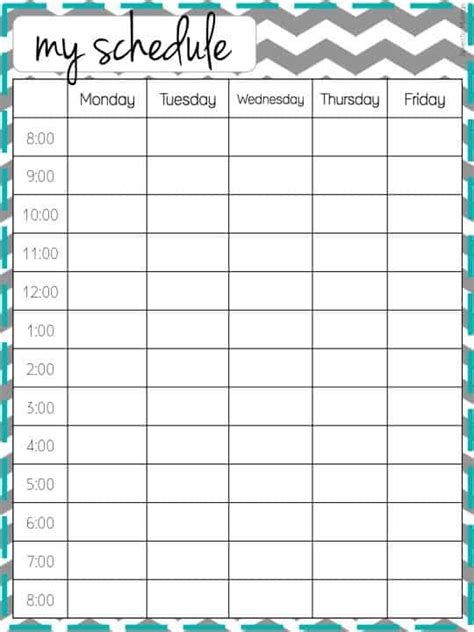 15 Printable Weekly Schedule Templates For Everyone to Utilize