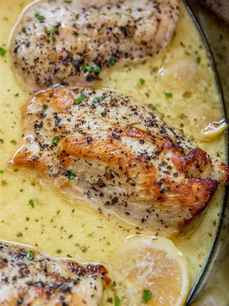 Easy Slow Cooker Creamy Lemon Chicken | AllFreeSlowCookerRecipes.com