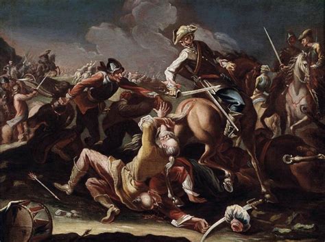 Battle Scene by Antonio Gherardi (1638-1702, Italy) | Museum Quality ...