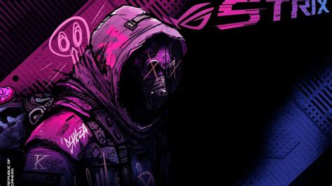 ASUS ROG Strix Wallpaper 4K, Illustration, Dark background