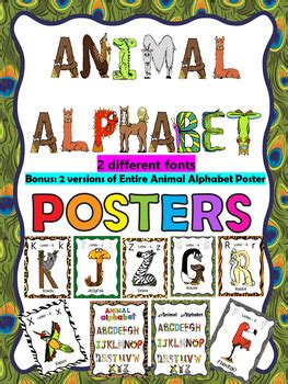 BACK TO SCHOOL - Animal Alphabet Posters - 2 different fonts | TpT