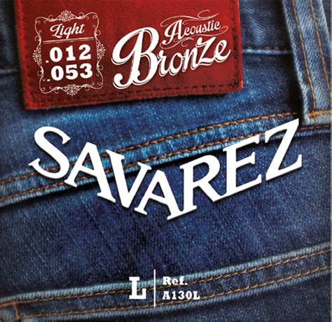 Savarez A130L Acoustic Bronze Light Acoustic Guitar Strings 12-53