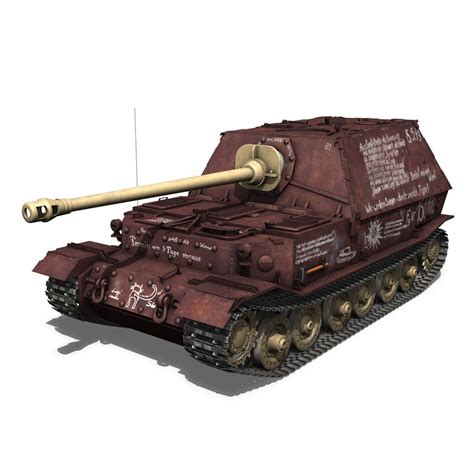 Ferdinand Tank Destroyer - Tiger (P) - Last Produced Vehicle 3D Model ...