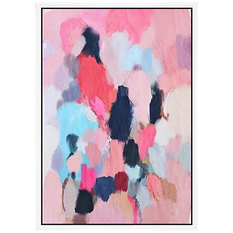 Pink Contemporary I 37 3/4" High Framed Canvas Wall Art Abstract Canvas Wall Art, Canvas Frame ...