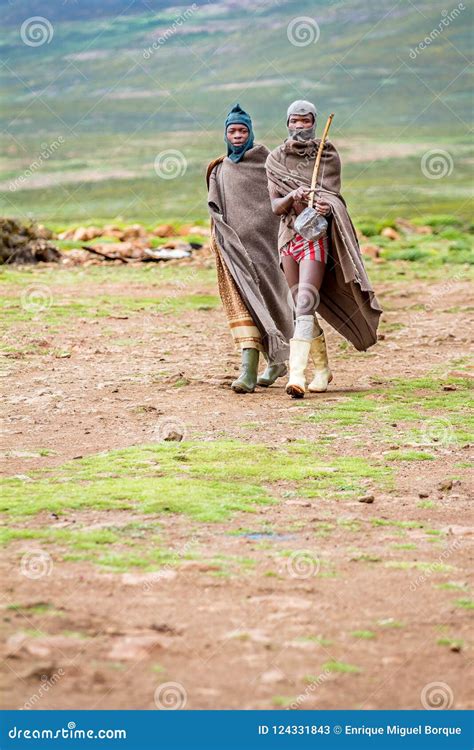 Sotho Men with Traditional Music Instruments Editorial Stock Photo ...