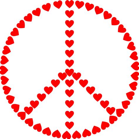 Clipart - Peace Sign Love