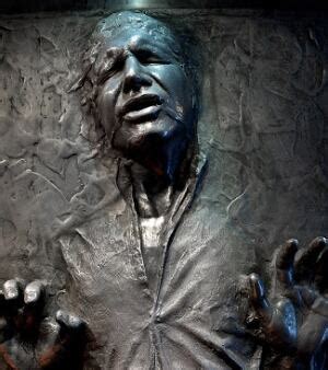 Han Solo in carbonite recreated on a microfleece blanket: Now it's your ...