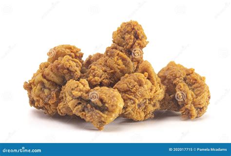 Fried and Crispy Chicken Gizzards on a White Background Stock Image - Image of protein, meat ...