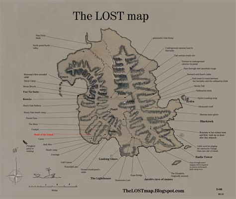 LOST island map including season six by Mike | LOST